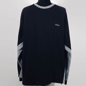 Vintage Fila Spellout Sweatshirt Colorblock Men’s